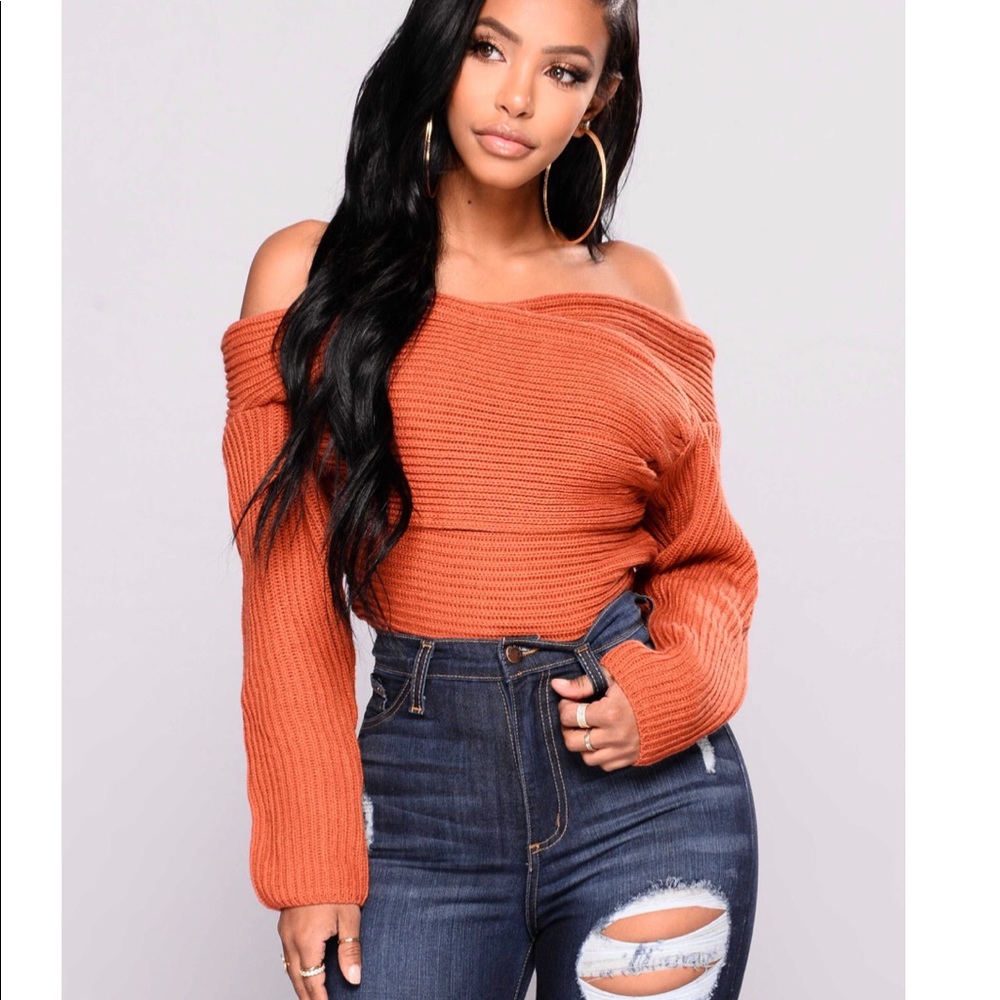 Fashion Nova Criss Cross Sweater